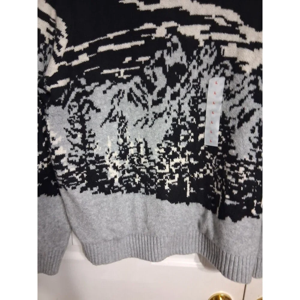NWT Men's Old Navy SoSoft Crewneck Sweater Size XL Black/Gray